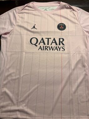 Jordan x Paris Saint-Germain Pink Qatar Airways Jersey